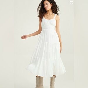 Altar’d State Josie White Crossover Dress